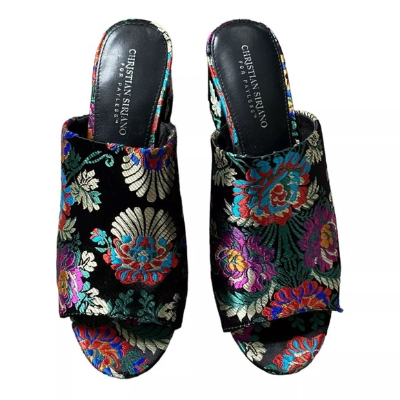 Christian Siriano Slip On Shoes Pumps Sz 9.5 EU 40 Multicolor
Floral Open Toe - Picture 3 of 7